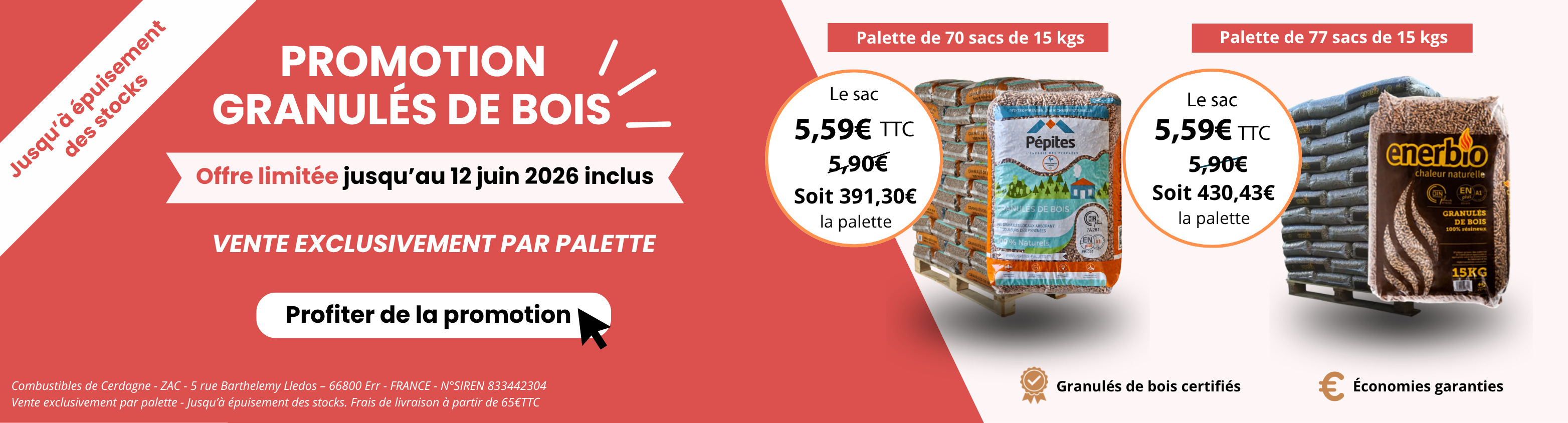 Promotions granulés Combustibles de Cerdagne